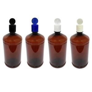 138 FRASCO PLÁSTICO AMBAR 1L FLIPTOP FURO ABERTO SAB