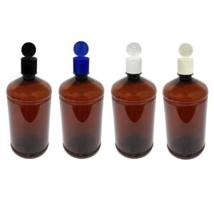 22 FRASCO PLÁSTICO AMBAR 1L FLIPTOP FURO ABERTO SAB