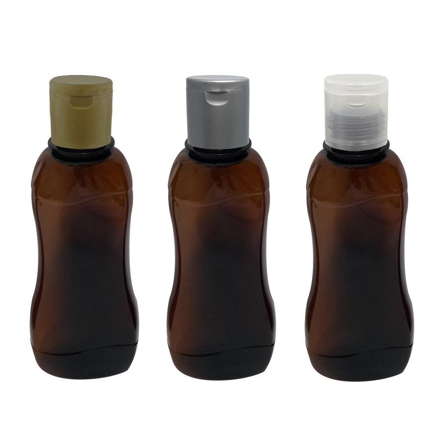 30 FRASCO PLÁSTICO AMBAR 200ML FLIPTOP FURO ABERTO CAT - Imagem 4