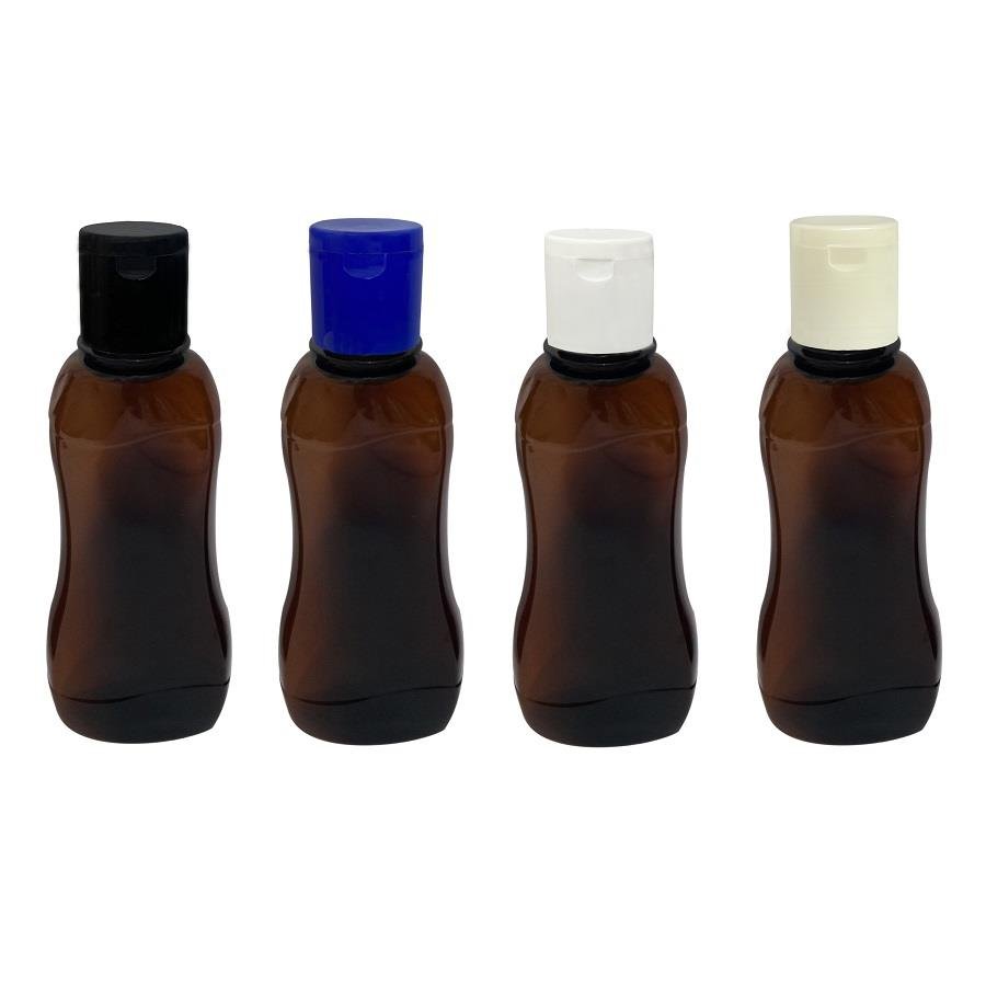 112 FRASCO PLÁSTICO AMBAR 200ML FLIPTOP FURO ABERTO CAT - Imagem 3