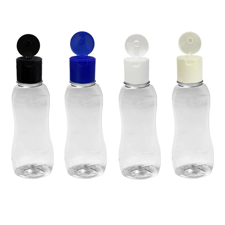 30 FRASCO PLÁSTICO CRISTAL 200ML FLIPTOP FURO ABERTO CAT