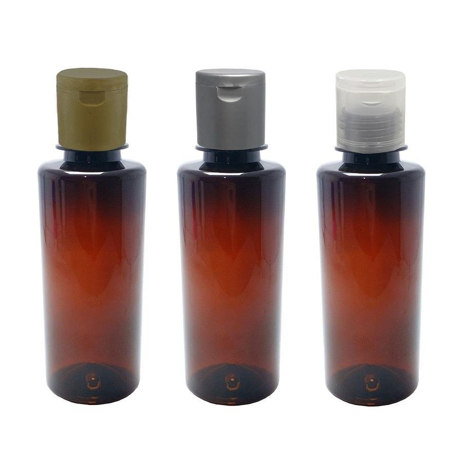 28 FRASCO PLÁSTICO AMBAR 200ML FLIPTOP FURO ABERTO COS - Imagem 4