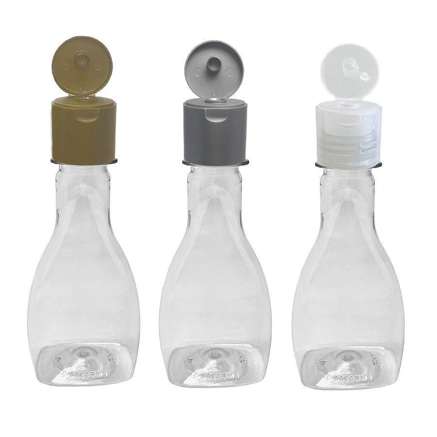 378 FRASCO PLÁSTICO CRISTAL 200ML FLIPTOP FURO ABERTO MOL - Imagem 2