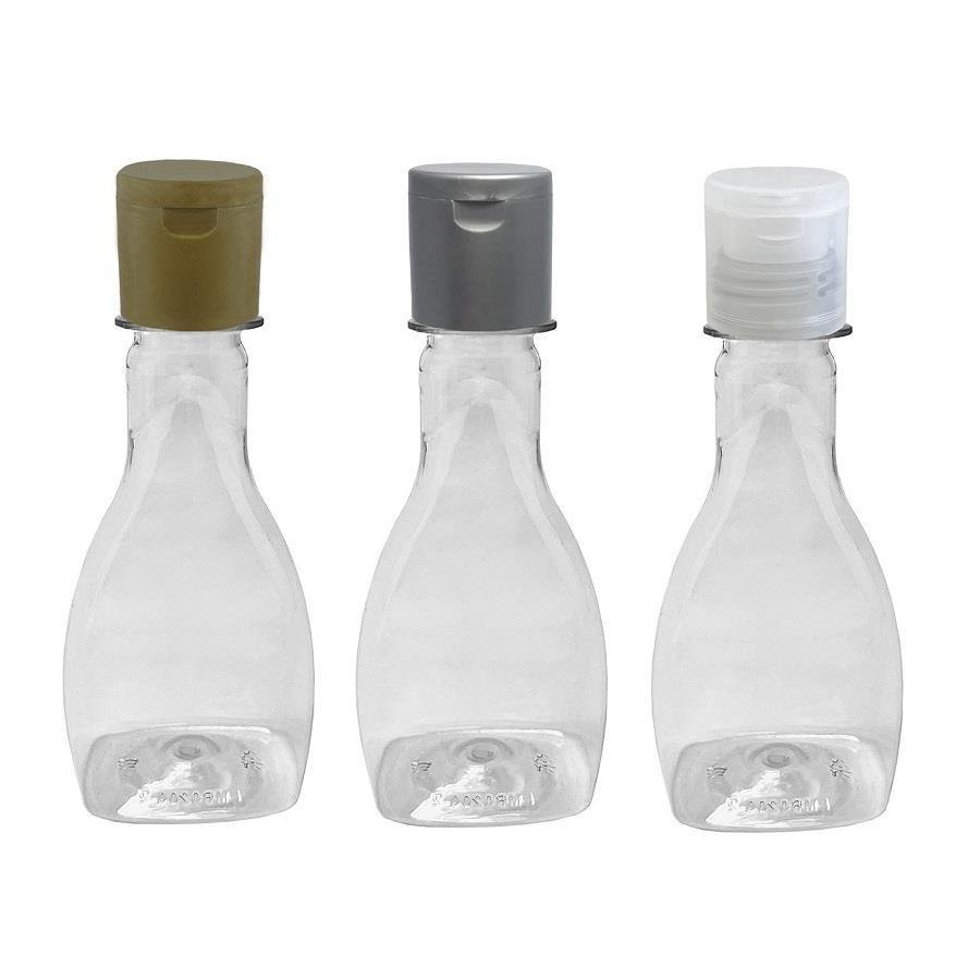 116 FRASCO PLÁSTICO CRISTAL 200ML FLIPTOP FURO ABERTO MOL - Imagem 3