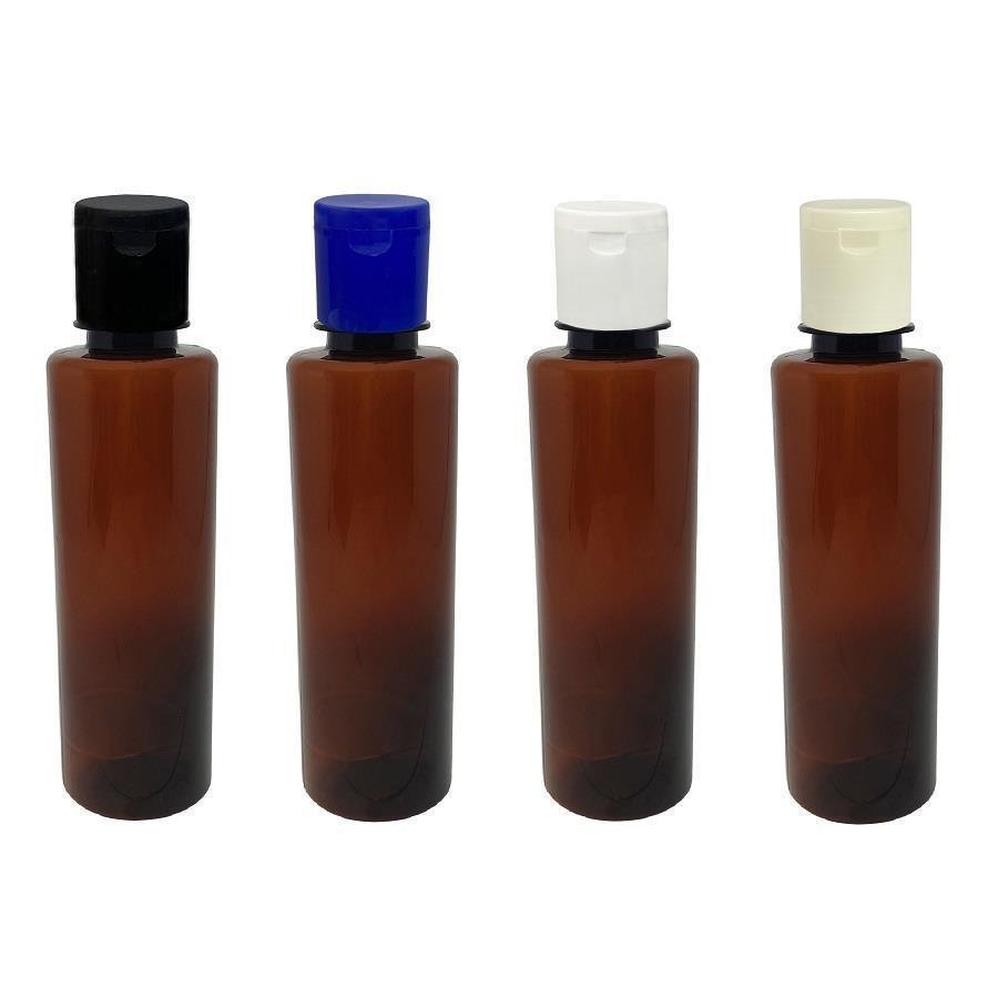 518 FRASCO PLÁSTICO AMBAR 250ML FLIPTOP FURO ABERTO COS - Imagem 3