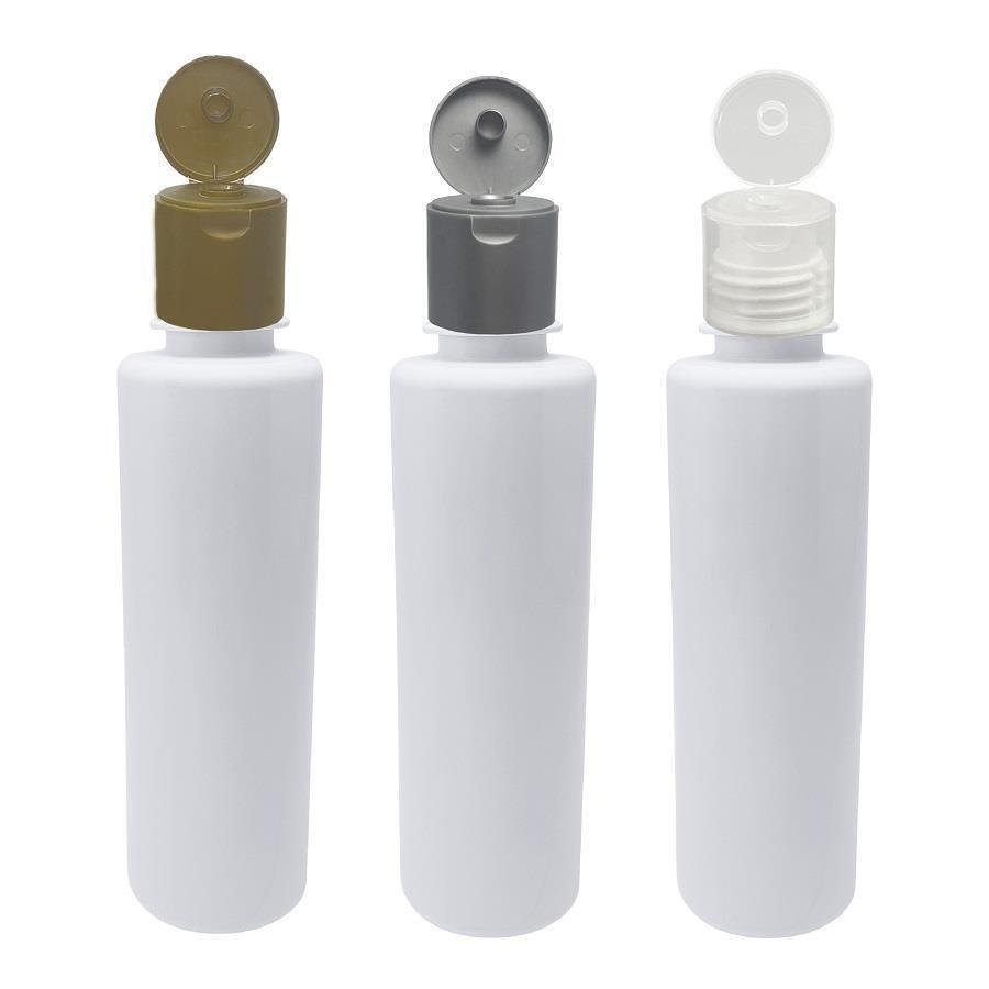 1060 FRASCO PLÁSTICO BRANCO 250ML FLIPTOP FURO ABERTO COS - Imagem 2