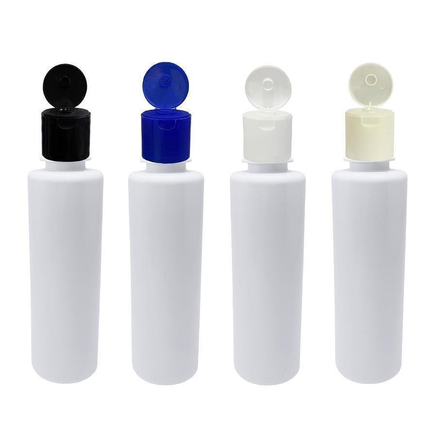 1060 FRASCO PLÁSTICO BRANCO 250ML FLIPTOP FURO ABERTO COS