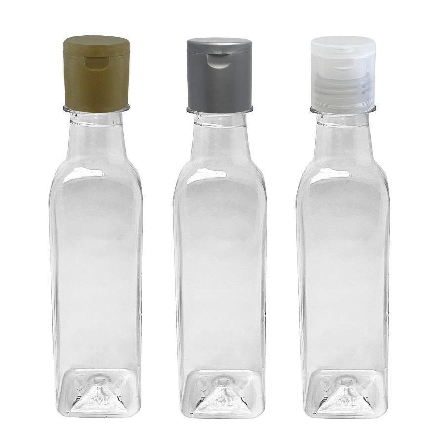 520 FRASCO PLÁSTICO CRISTAL 250ML FLIPTOP FURO ABERTO AZE - Imagem 4