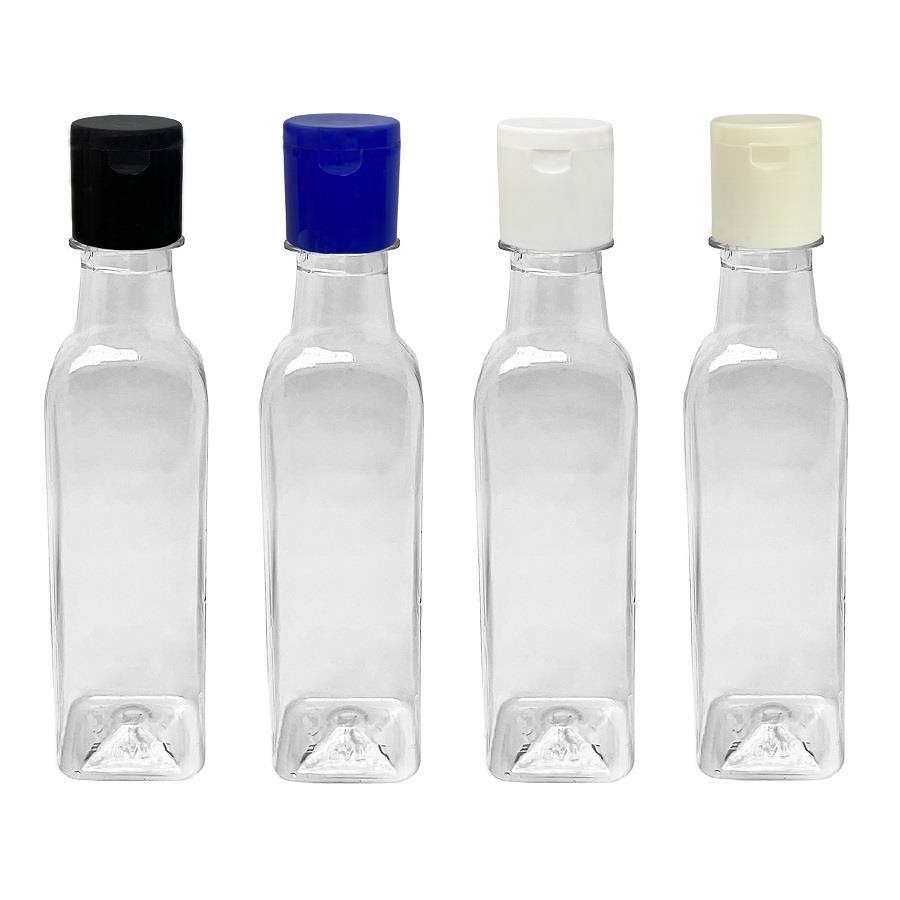 27 FRASCO PLÁSTICO CRISTAL 250ML FLIPTOP FURO ABERTO AZE - Imagem 3