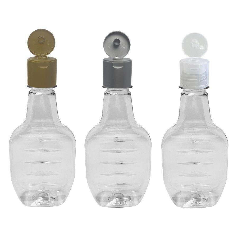 81 FRASCO PLÁSTICO CRISTAL 250ML FLIPTOP FURO ABERTO MOL - Imagem 2