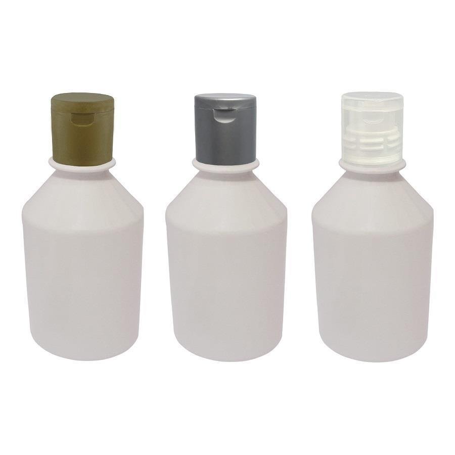 180 FRASCO PLÁSTICO BRANCO 250ML FLIPTOP FURO ABERTO FAR - Imagem 4