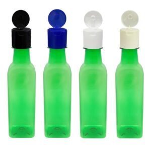 211 FRASCO PLÁSTICO VERDE 250ML FLIPTOP FURO ABERTO AZE