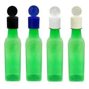 108 FRASCO PLÁSTICO VERDE 250ML FLIPTOP FURO ABERTO AZE