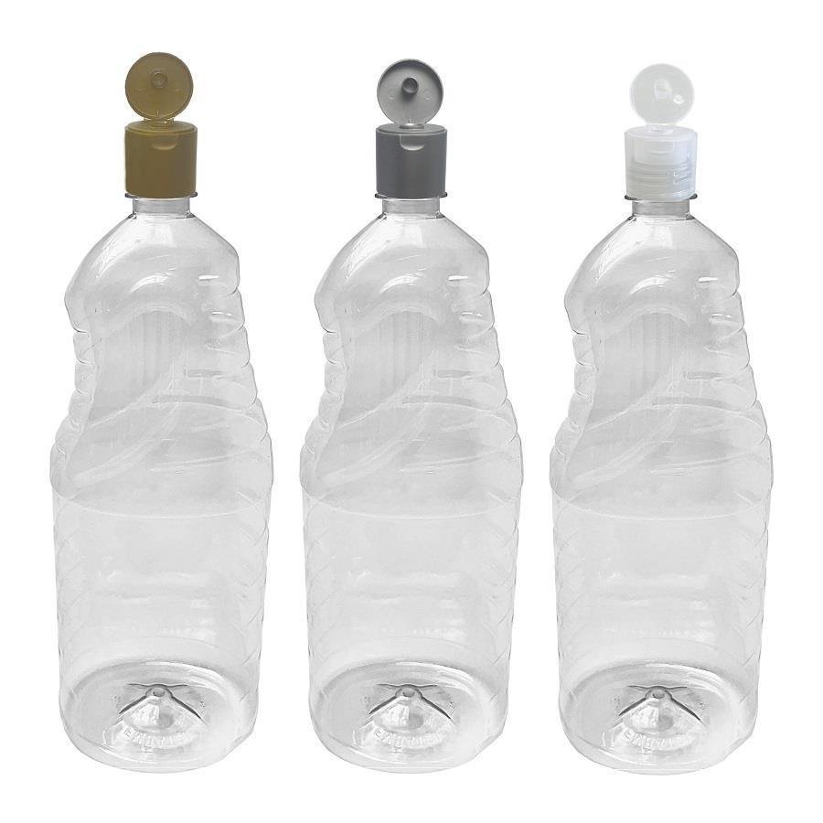 24 FRASCO PLÁSTICO CRISTAL 2L FLIPTOP FURO ABERTO AMA - Imagem 2