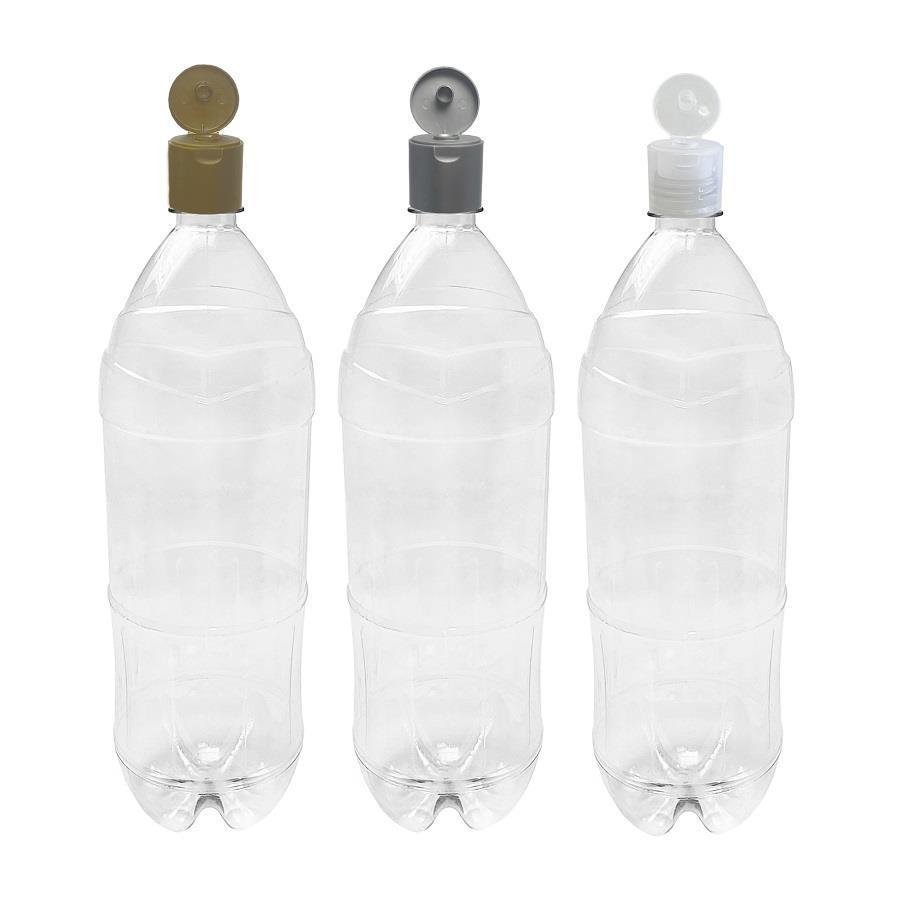 60 FRASCO PLÁSTICO CRISTAL 2L FLIPTOP FURO ABERTO REF - Imagem 2