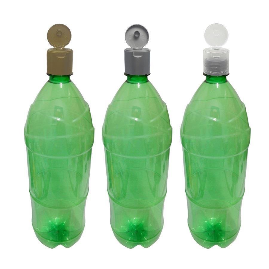 28 FRASCO PLÁSTICO VERDE 2L FLIPTOP FURO ABERTO REF - Imagem 2