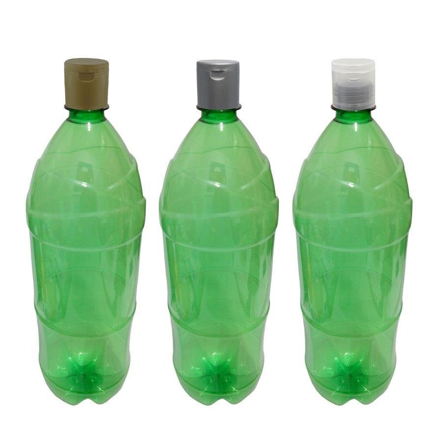 12 FRASCO PLÁSTICO VERDE 2L FLIPTOP FURO ABERTO REF - Imagem 4
