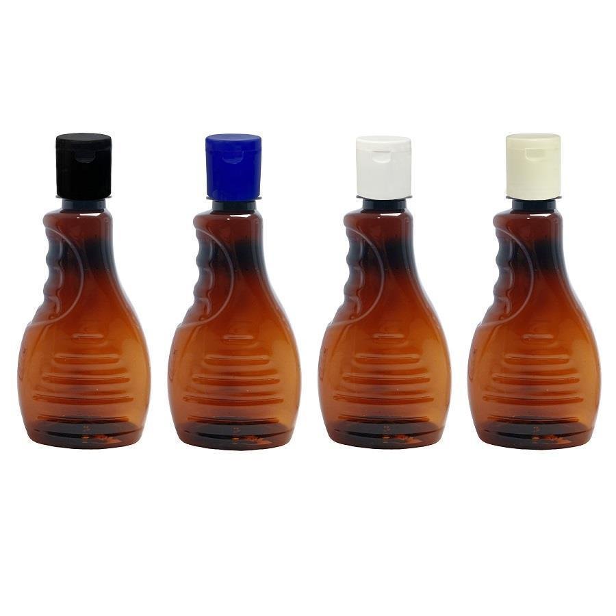 162 FRASCO PLÁSTICO AMBAR 300ML FLIPTOP FURO ABERTO BOR - Imagem 3