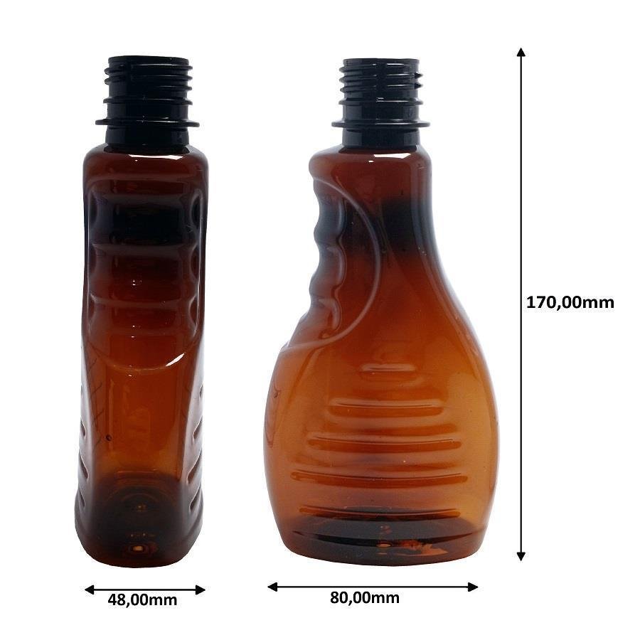 162 FRASCO PLÁSTICO AMBAR 300ML FLIPTOP FURO ABERTO BOR - Imagem 9