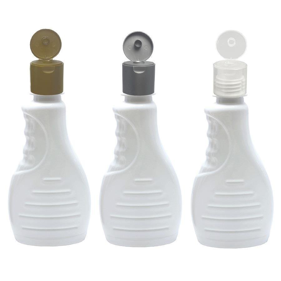 162 FRASCO PLÁSTICO BRANCO 300ML FLIPTOP FURO ABERTO BOR - Imagem 2