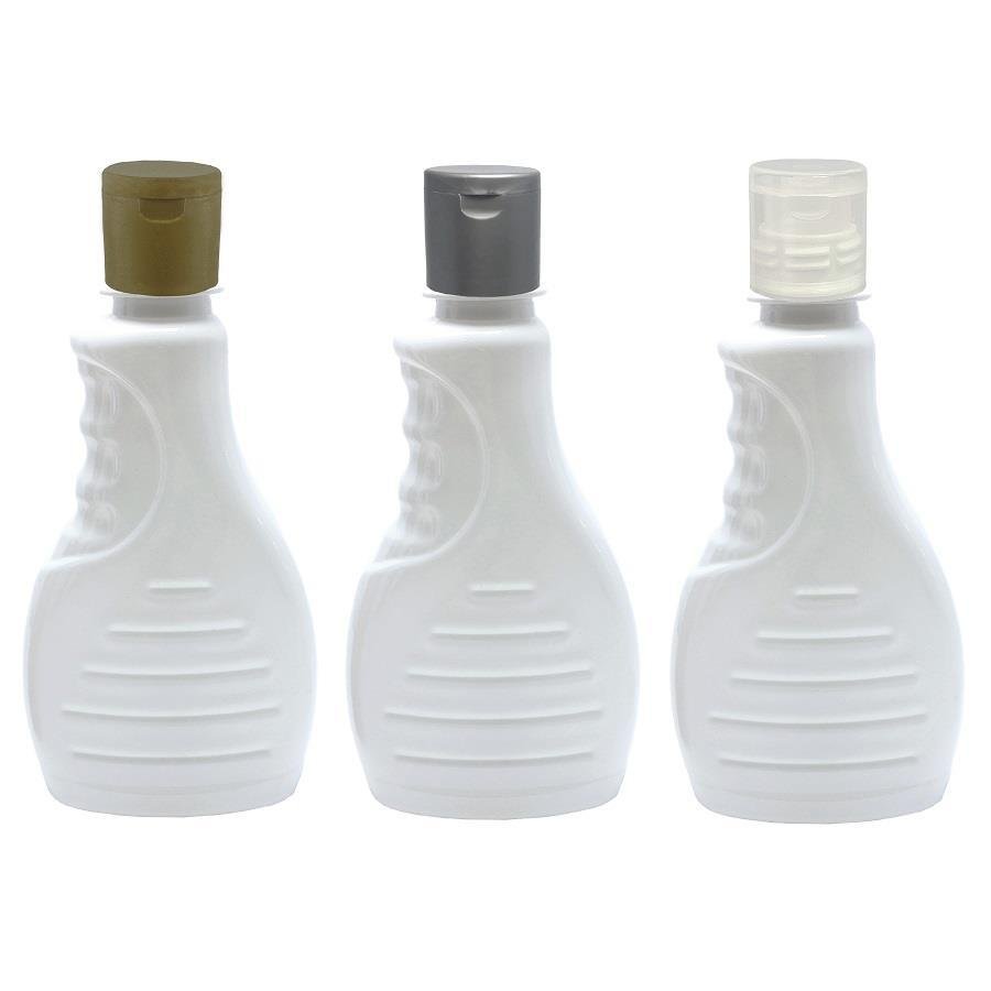 72 FRASCO PLÁSTICO BRANCO 300ML FLIPTOP FURO ABERTO BOR - Imagem 4