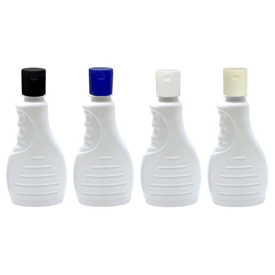 16 FRASCO PLÁSTICO BRANCO 300ML FLIPTOP FURO ABERTO BOR - Imagem 3