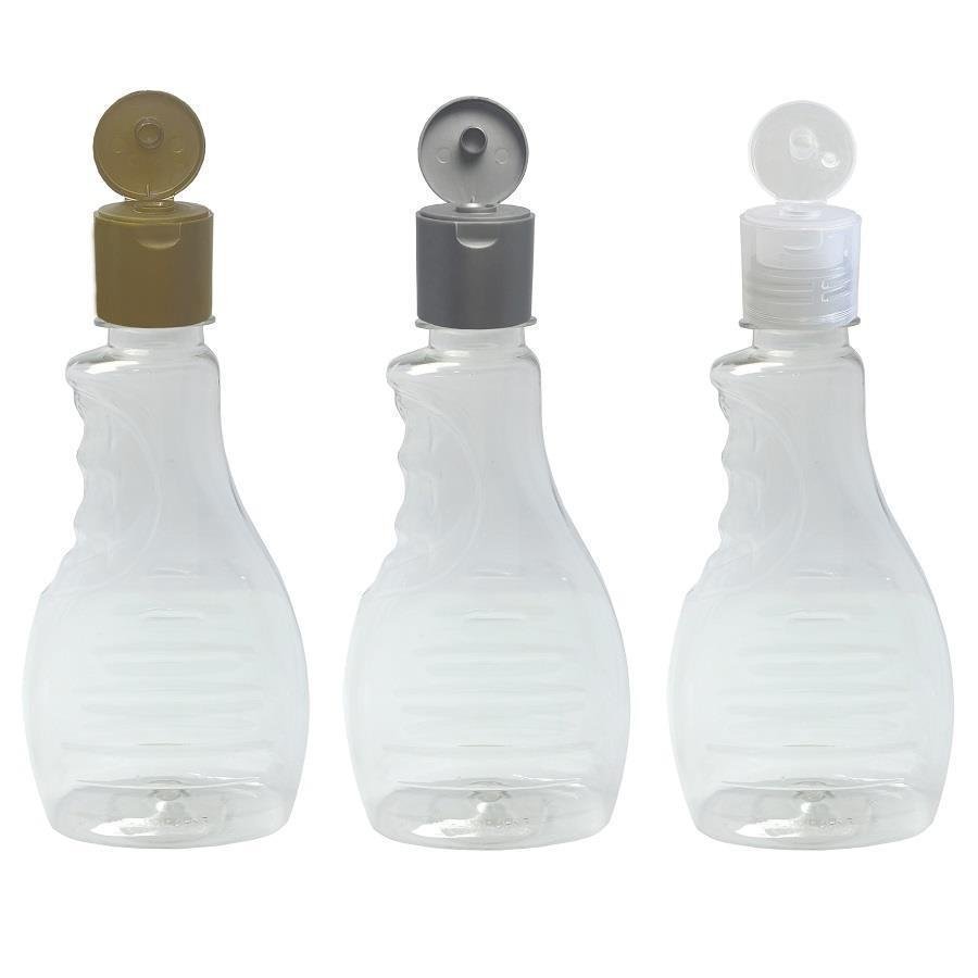 280 FRASCO PLÁSTICO CRISTAL 300ML FLIPTOP FURO ABERTO BOR - Imagem 2