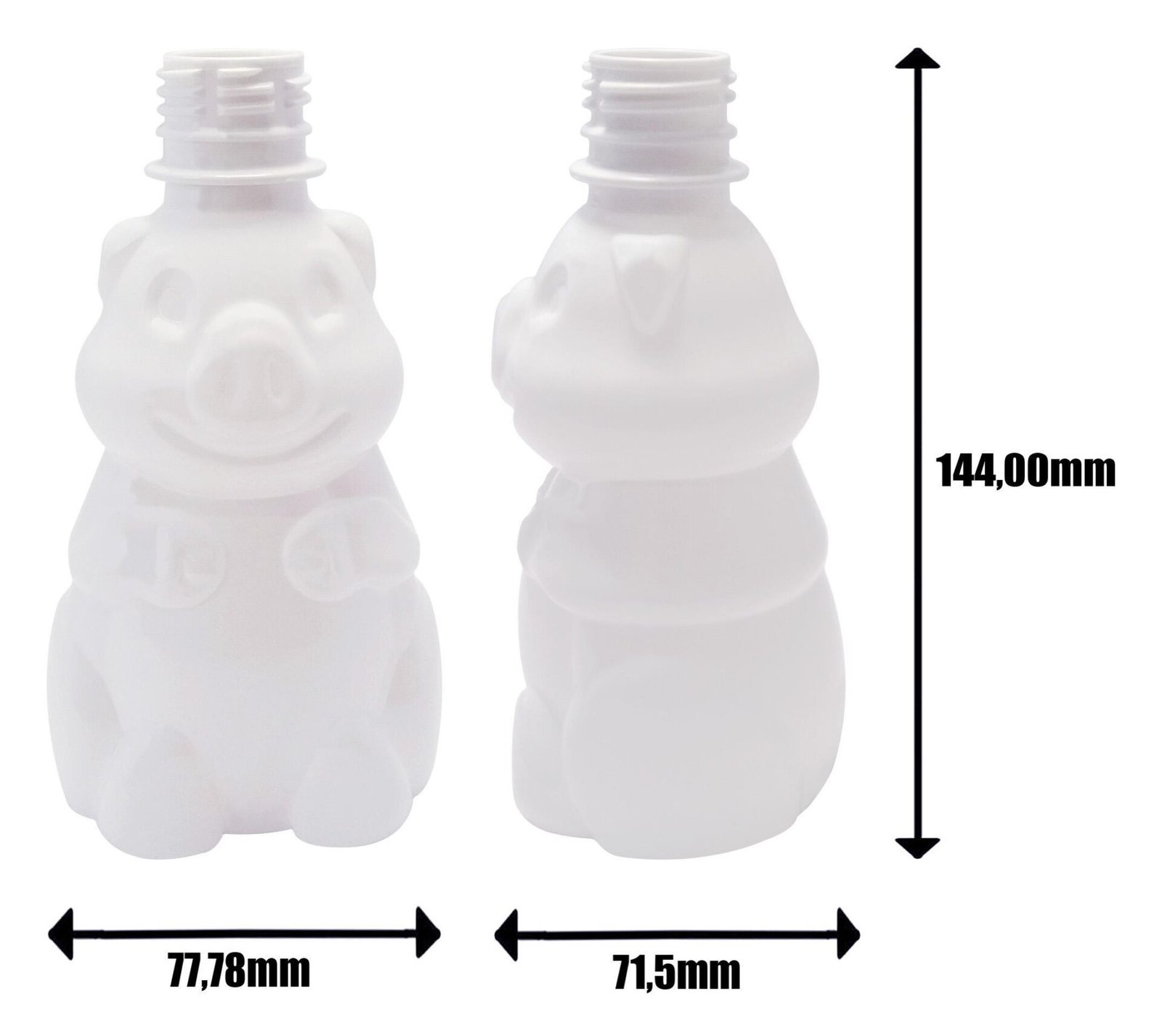 60 FRASCO PLÁSTICO BRANCO 300ML FLIPTOP FURO ABERTO ZOO - Imagem 9