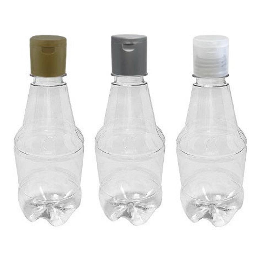 18 FRASCO PLÁSTICO CRISTAL 300ML FLIPTOP FURO ABERTO GR2 - Imagem 4