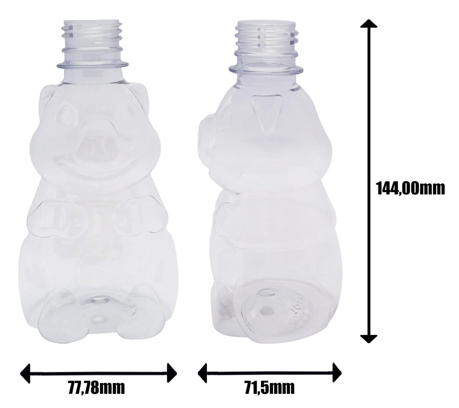 896 FRASCO PLÁSTICO CRISTAL 300ML FLIPTOP FURO ABERTO ZOO - Imagem 9