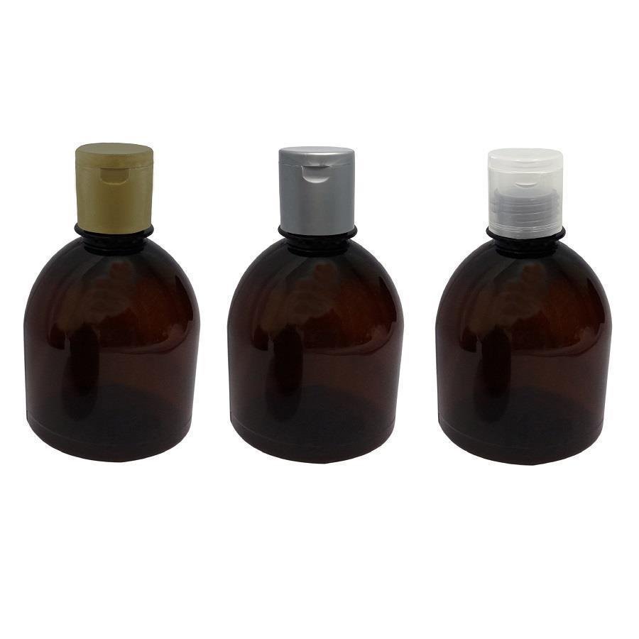 226 FRASCO PLÁSTICO AMBAR 300ML FLIPTOP FURO ABERTO SAB - Imagem 4
