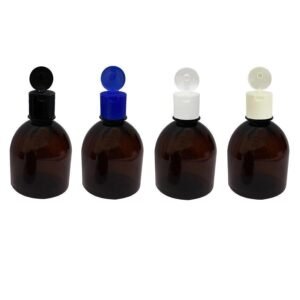 904 FRASCO PLÁSTICO AMBAR 300ML FLIPTOP FURO ABERTO SAB
