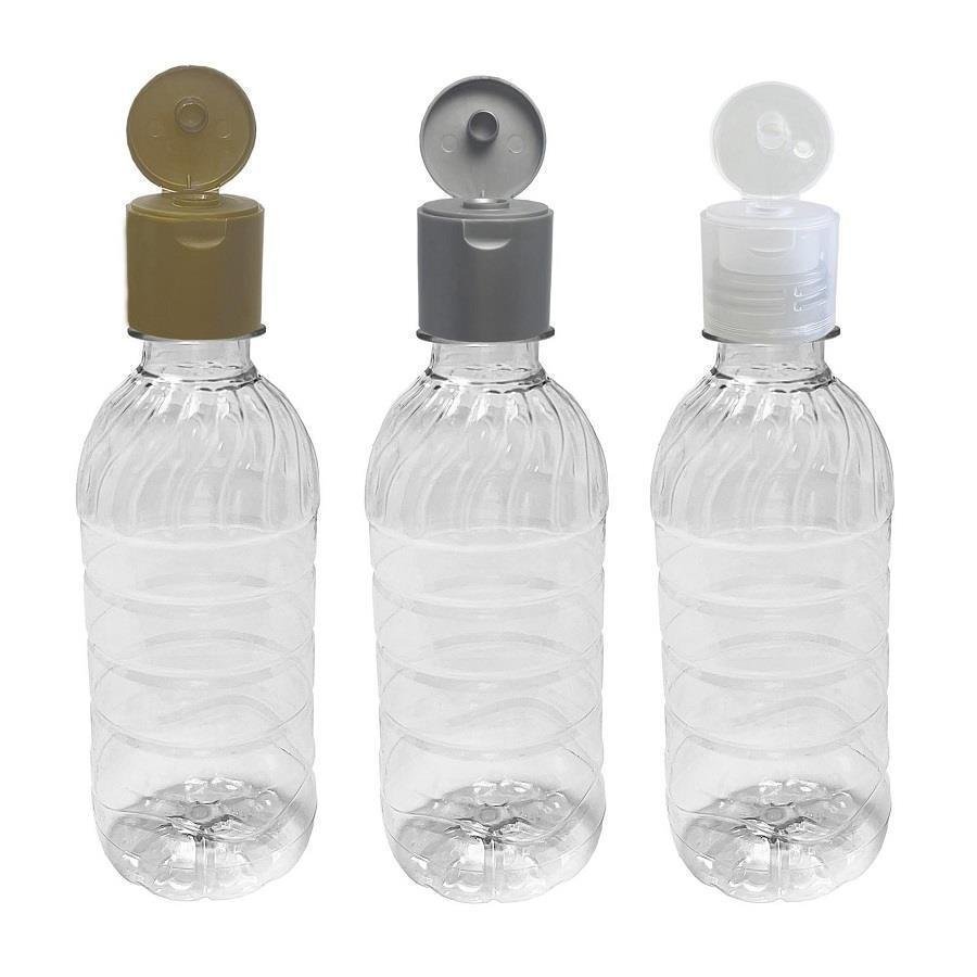 1026 FRASCO PLÁSTICO CRISTAL 330ML FLIPTOP FURO ABERTO SUC - Imagem 2