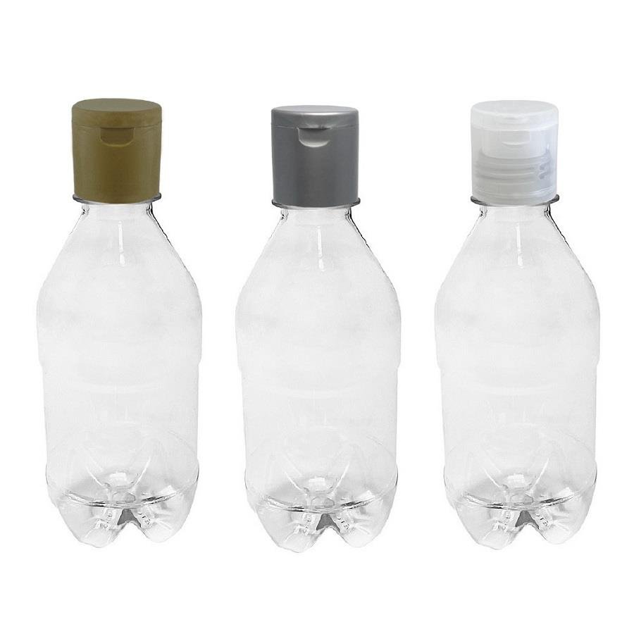 16 FRASCO PLÁSTICO CRISTAL 350ML FLIPTOP FURO ABERTO AGU - Imagem 4