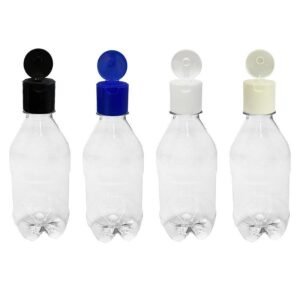 306 FRASCO PLÁSTICO CRISTAL 350ML FLIPTOP FURO ABERTO AGU