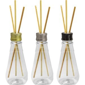 172 FRASCO PLÁSTICO CRISTAL 360ML TAMPA DIFUSOR VARETAS MEL