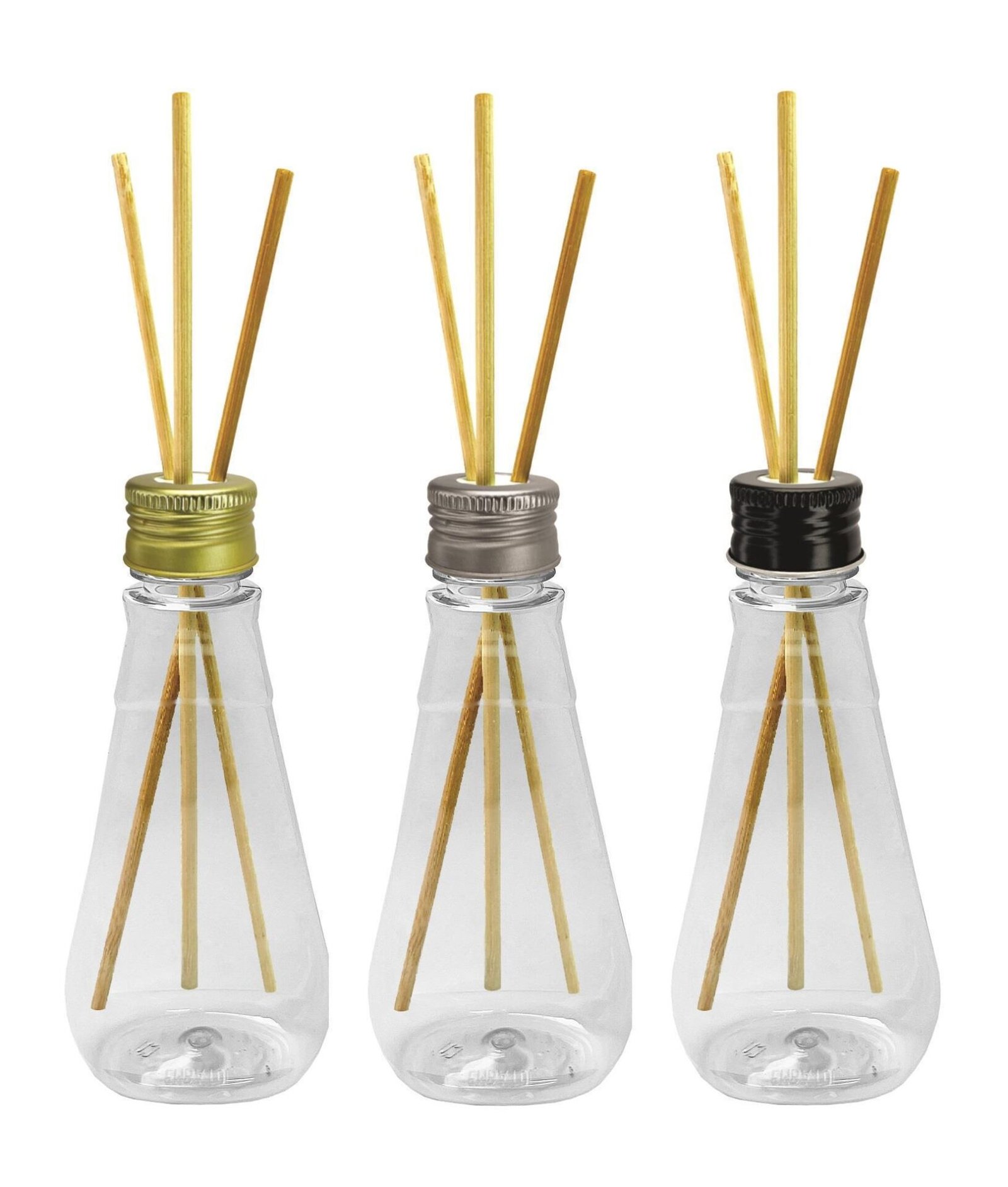 700 FRASCO PLÁSTICO CRISTAL 360ML TAMPA DIFUSOR VARETAS MEL