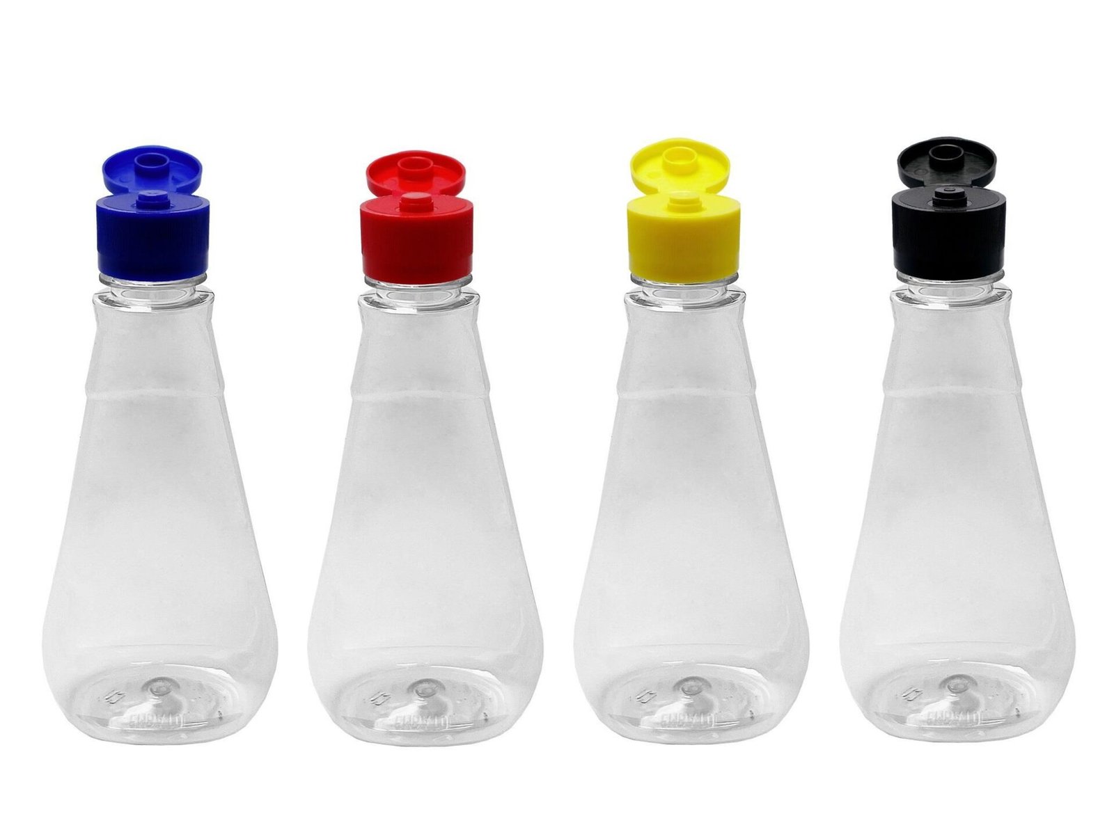 64 FRASCO PLÁSTICO CRISTAL PET 360ML COM TAMPA FLIPTOP MEL