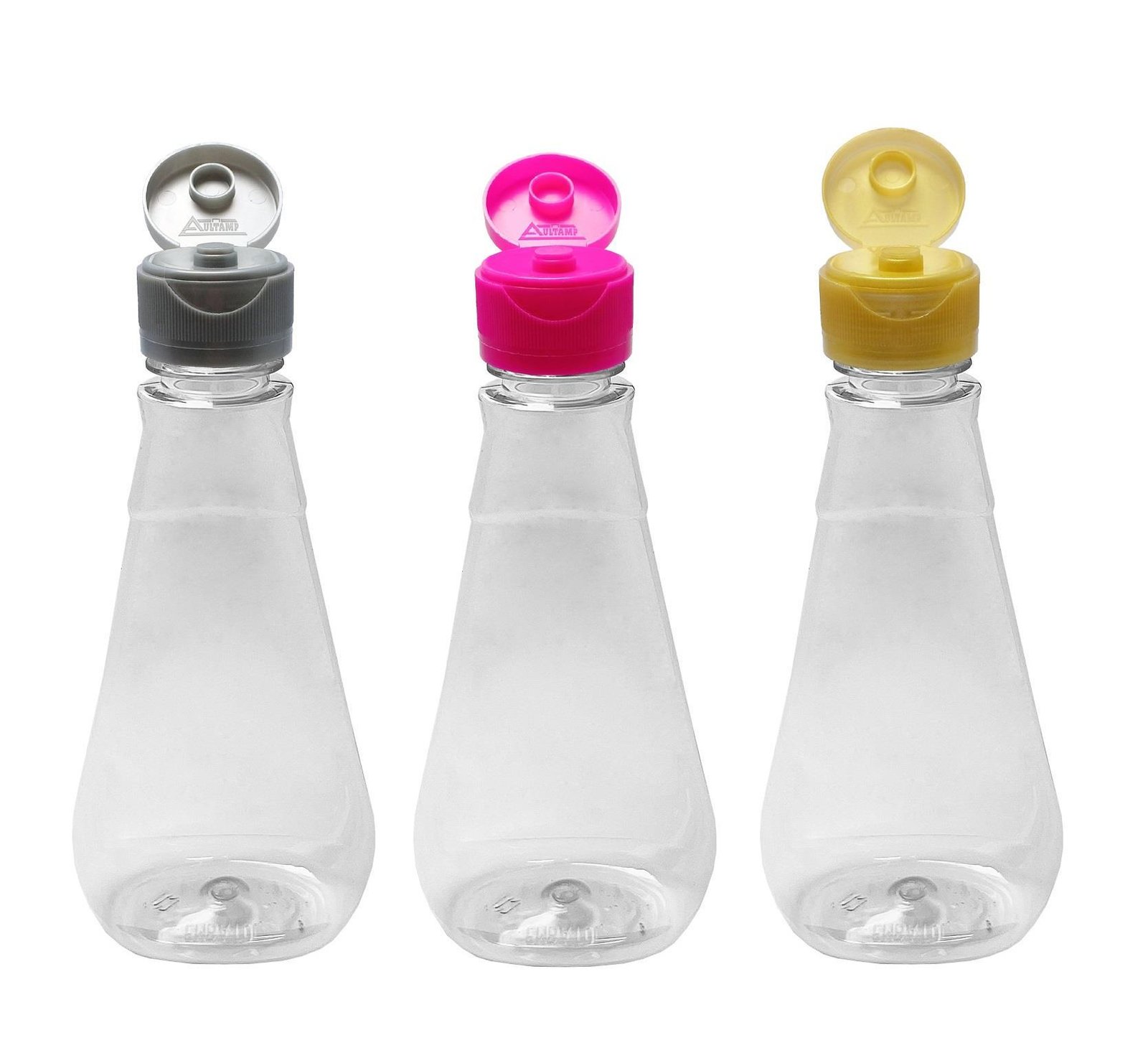 64 FRASCO PLÁSTICO CRISTAL PET 360ML COM TAMPA FLIPTOP MEL - Imagem 3