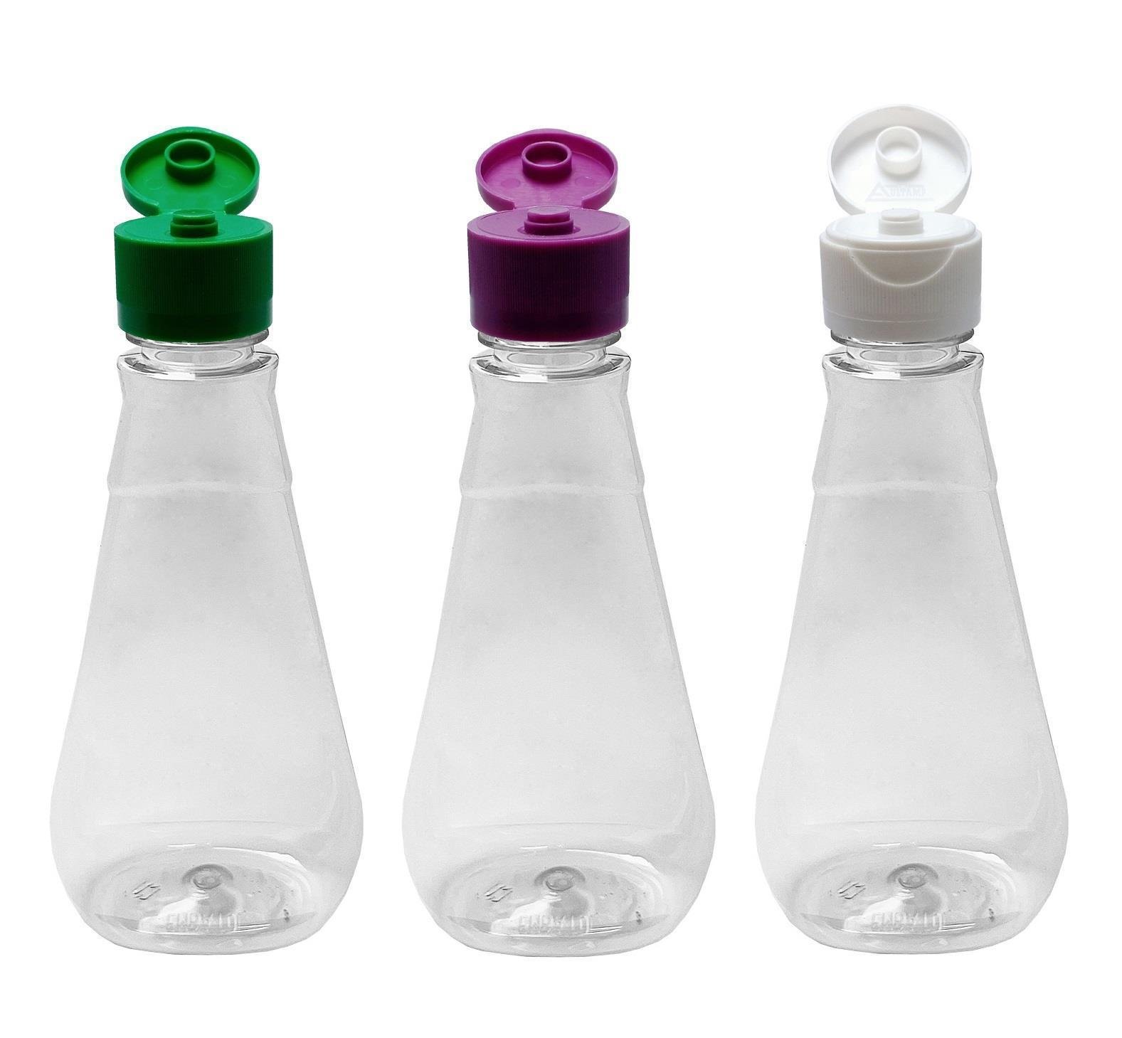 280 FRASCO PLÁSTICO CRISTAL PET 360ML COM TAMPA FLIPTOP MEL - Imagem 5