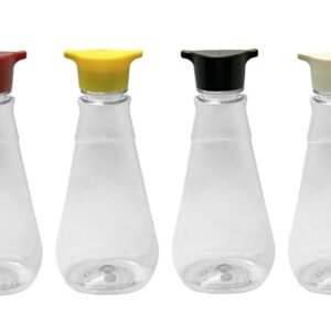 700 FRASCO PLÁSTICO CRISTAL 360ML TAMPA ROSCA 2 BICOS MEL