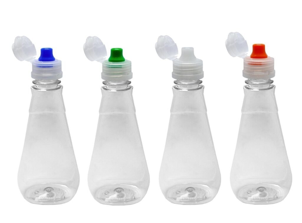 172 FRASCO PLÁSTICO CRISTAL PET 360ML C/ TAMPA SPORT MEL