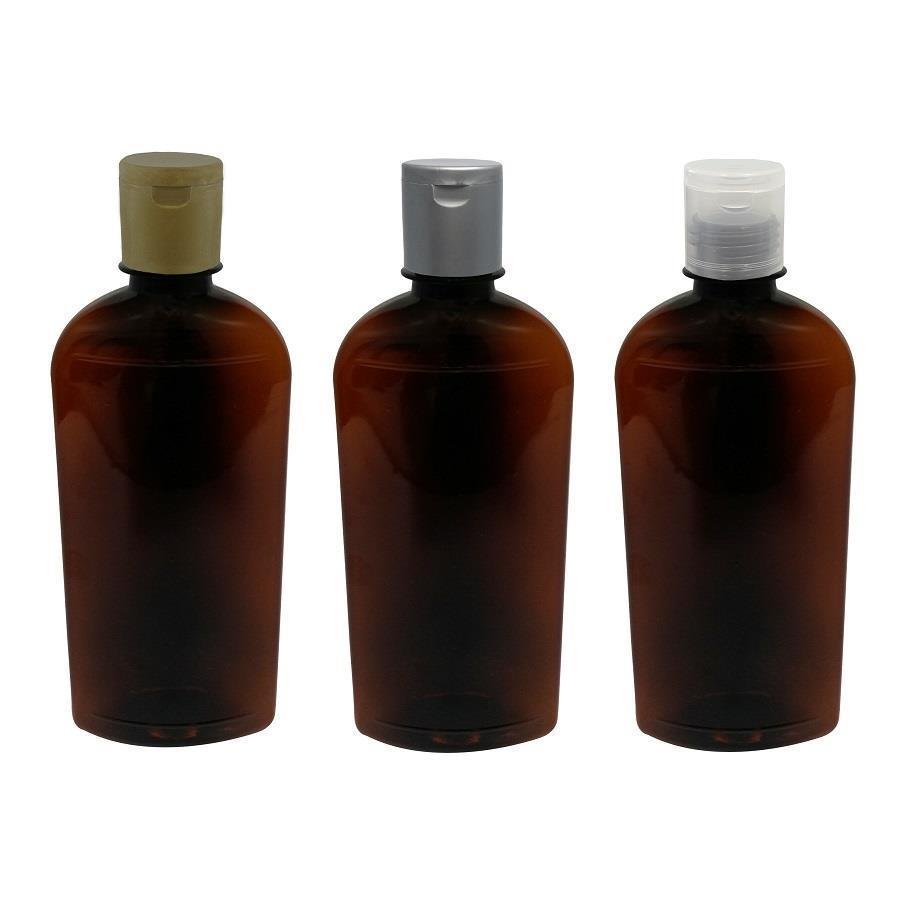 135 FRASCO PLÁSTICO AMBAR 400ML FLIPTOP FURO ABERTO MIN - Imagem 4