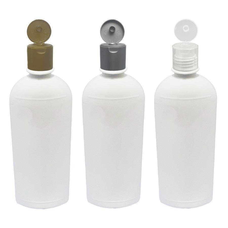 135 FRASCO PLÁSTICO BRANCO 400ML FLIPTOP FURO ABERTO MIN - Imagem 2