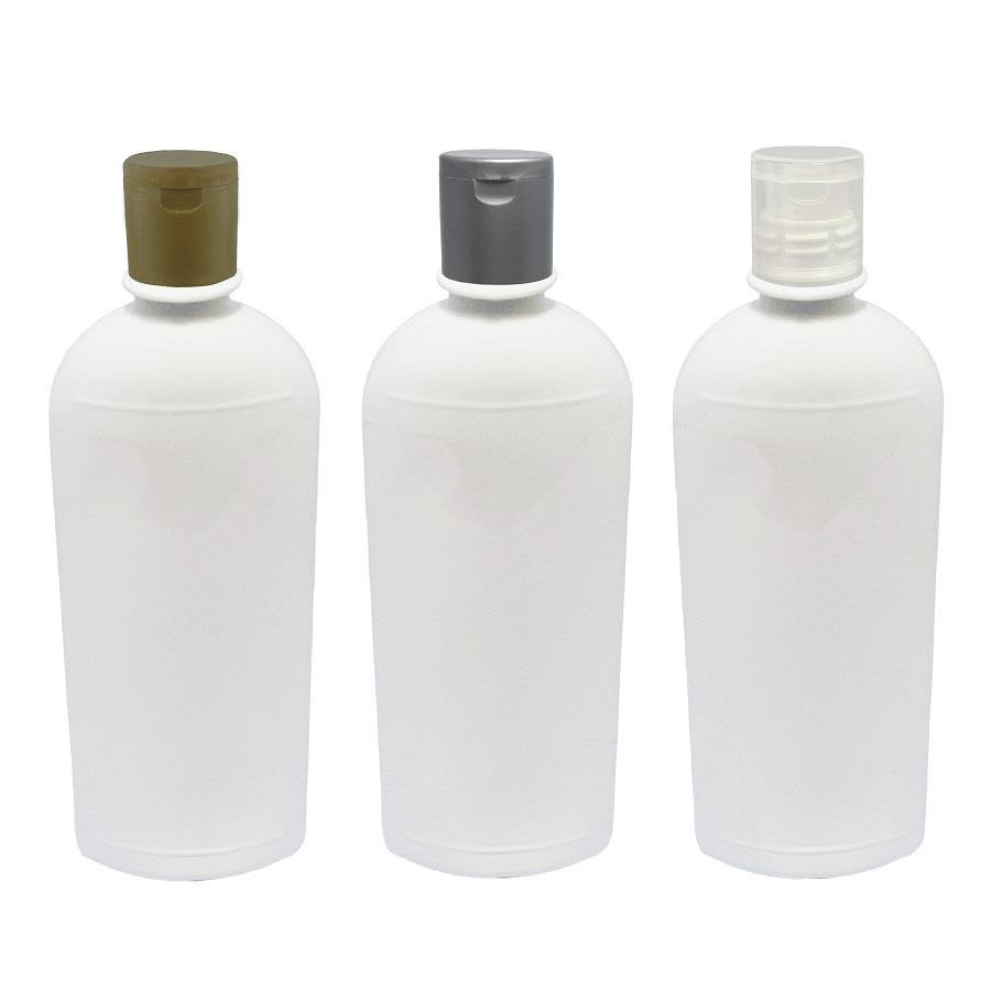 16 FRASCO PLÁSTICO BRANCO 400ML FLIPTOP FURO ABERTO MIN - Imagem 4