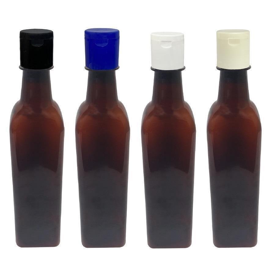 241 FRASCO PLÁSTICO AMBAR 500ML FLIPTOP FURO ABERTO AZE - Imagem 3