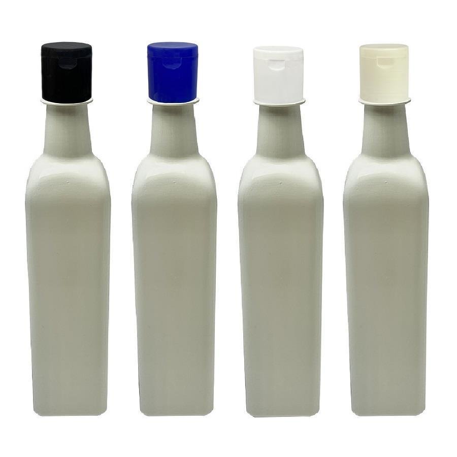 128 FRASCO PLÁSTICO BRANCO 500ML FLIPTOP FURO ABERTO AZE - Imagem 3