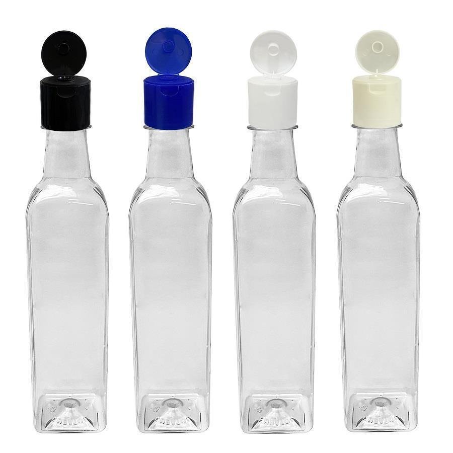 241 FRASCO PLÁSTICO CRISTAL 500ML FLIPTOP FURO ABERTO AZE