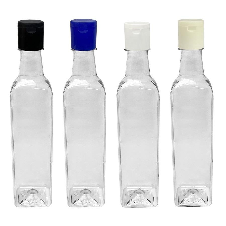 12 FRASCO PLÁSTICO CRISTAL 500ML FLIPTOP FURO ABERTO AZE - Imagem 3