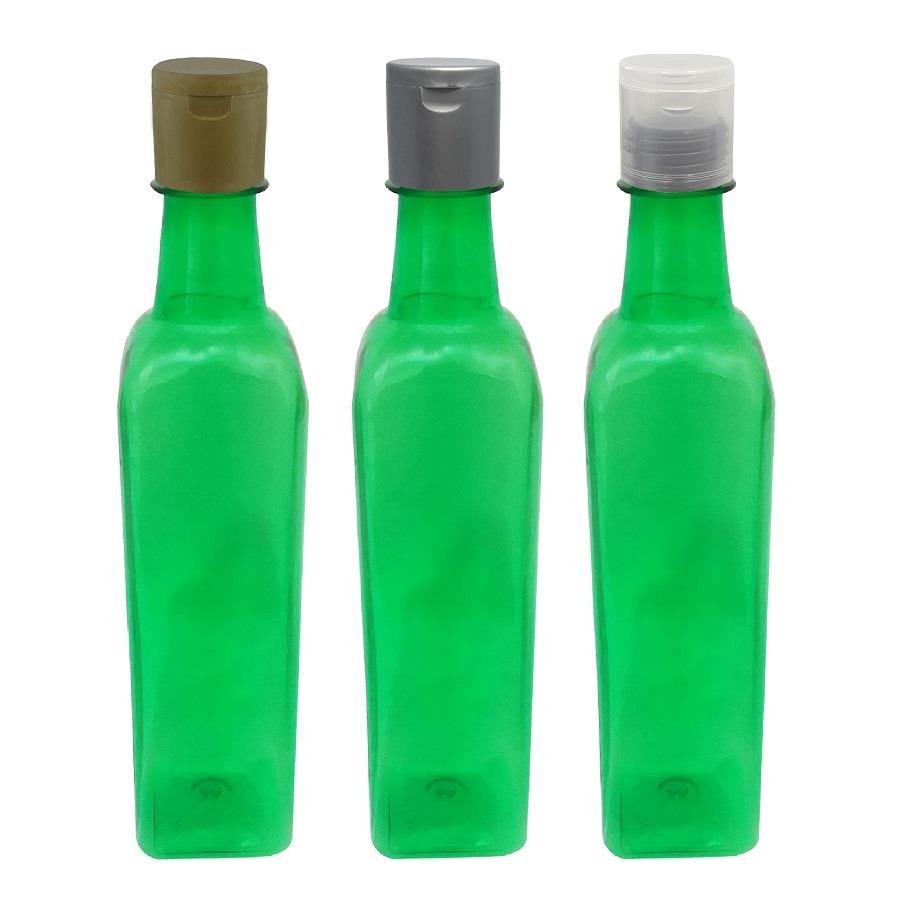 128 FRASCO PLÁSTICO VERDE 500ML FLIPTOP FURO ABERTO AZE - Imagem 4
